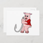 Varken op Gevist vishaak Briefkaart (Voorkant / Achterkant)