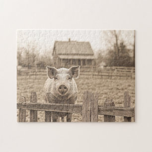 Varken op het Boerderij  stijl Legpuzzel