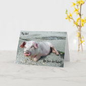 Varken op je verjaardag! kaart (Gele Bloem)