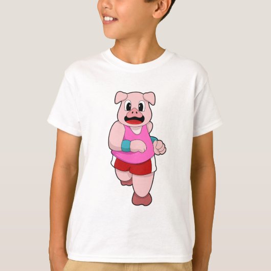 Varken op loopband t-shirt (Voorkant)