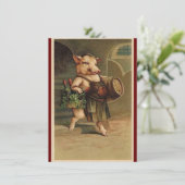  varken op missie feestdagenkaart (Staand voorkant)