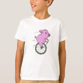  varken op monocycle | achtergrondkleur kiezen t-shirt (Voorkant)