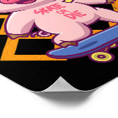 Varken op Skateboard Grappig Skateboard Design Poster (Hoek)