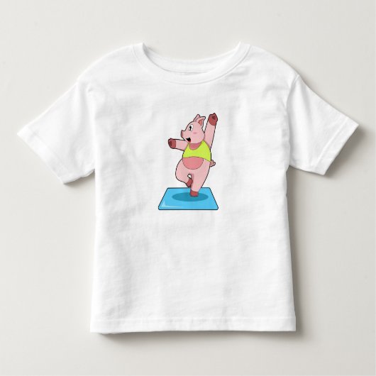 Varken op Yoga Fitness Kinder Shirts (Voorkant)