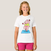 Varken op Yoga Fitness T-shirt (Voorkant volledig)