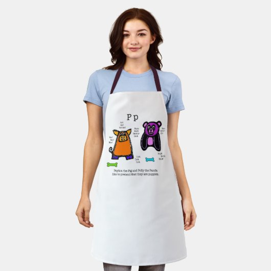 Varken & Panda Schort (Gedragen)