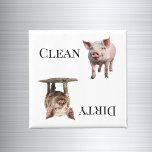 Varken Piggy Clean vuile vaatwasser Magneet<br><div class="desc">Dit ontwerp is gemaakt met behulp van digitale kunst. Het kan in het gebied worden aangepast door de klik aan te passen en de naam, initialen of woorden aan te passen. U kunt de tekstkleur en de stijl ook veranderen of de tekst voor een slechts ontwerp van het afbeelding schrappen....</div>