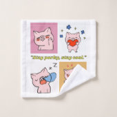 varken quote gezichten bad handdoek (Wasdoekje)