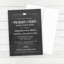 Varken Roast en Toast Chalkboard Couples Douche