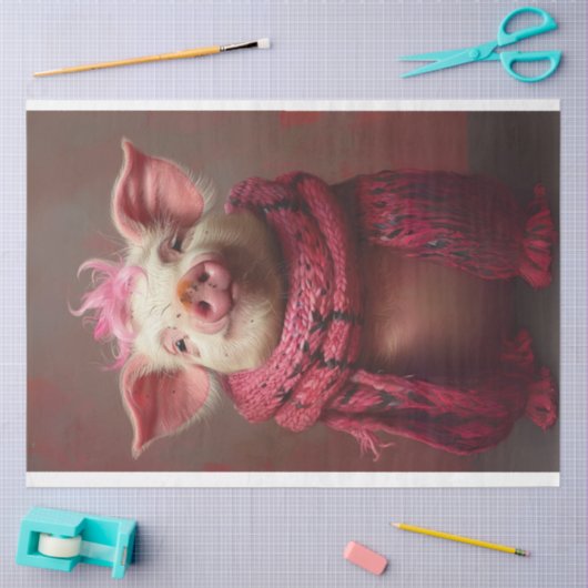 Varken Roze Haar Rosalina Ruffles Decoupage Tissuepapier (Craft)