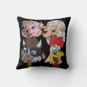 Varken Schaap Koe Kip Kinderen Peuters Grappige Bo Kussen (Achterkant)
