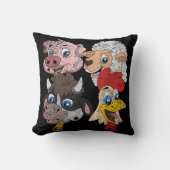 Varken Schaap Koe Kip Kinderen Peuters Grappige Bo Kussen (Voorkant)
