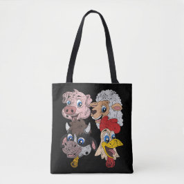 Varken Schaap Koe Kip Kinderen Peuters Grappige Bo Tote Bag