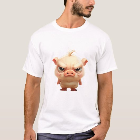 Varken Schattige Schattig Humoristische Illustrati T-shirt (Voorkant)
