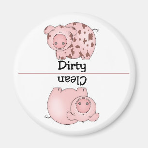 Varken Schoon Vuil Vaatwasser Magneet