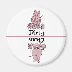 Varken Schoon Vuil Vaatwasser Magneet
