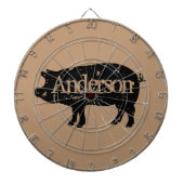  varken silhouet aangepaste dartboard dartbord (Voorkant)