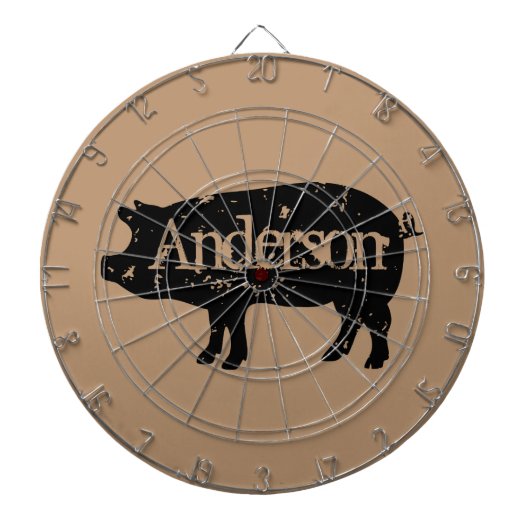  varken silhouet aangepaste dartboard dartbord (Voorkant)