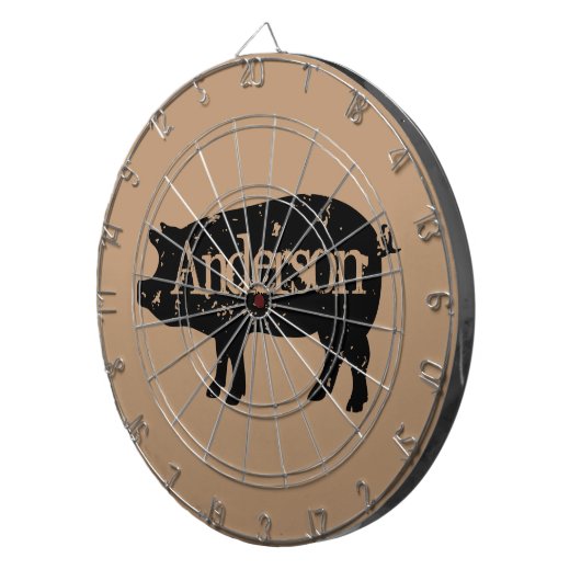  varken silhouet aangepaste dartboard dartbord (Voorkant Rechts)
