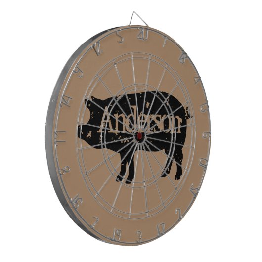  varken silhouet aangepaste dartboard dartbord (Voorkant Links)