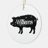  varken silhouet aangepaste kerst ornament (Links)