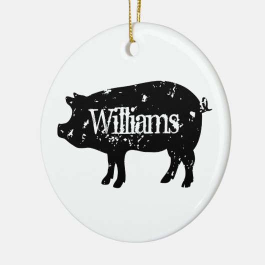  varken silhouet aangepaste kerst ornament (Links)