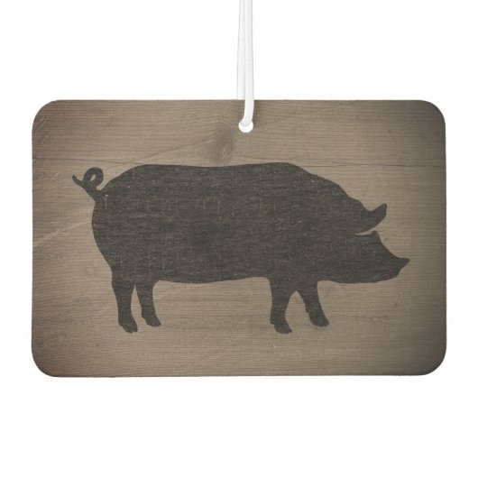Varken Silhouet Rustieke Stijl Luchtverfrisser (Voorkant)