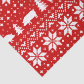 Varken Silhouetten Kerstpatroon Tissuepapier (Detail)