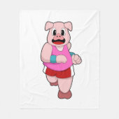 Varken tijdens uitvoering fleece deken (Voorkant)