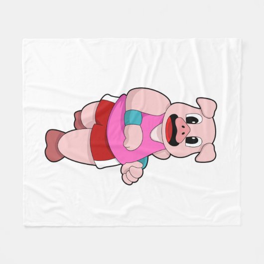 Varken tijdens uitvoering fleece deken (Voorkant (Horizontaal))