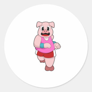 Varken tijdens uitvoering ronde sticker