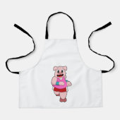 Varken tijdens uitvoering schort (Voorkant)