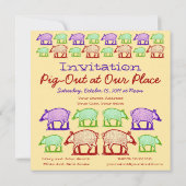 Varken uit op onze plaats - BBQ Party Kaart (Achterkant)
