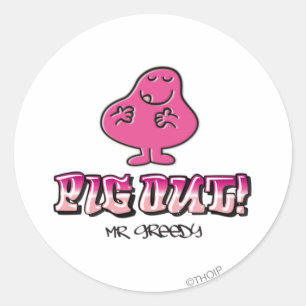 Varken uit! ronde sticker