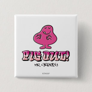 Varken uit! vierkante button 5,1 cm