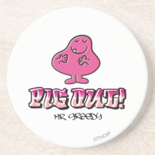 Varken uit! zandsteen onderzetter