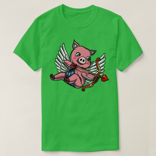 Varken Valentijnsdag Cupido T-shirt (Design voorkant)