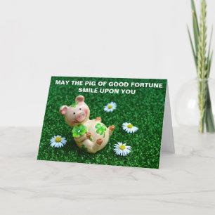 VARKEN VAN GELUK ST. PATRICK'S DAG KAART