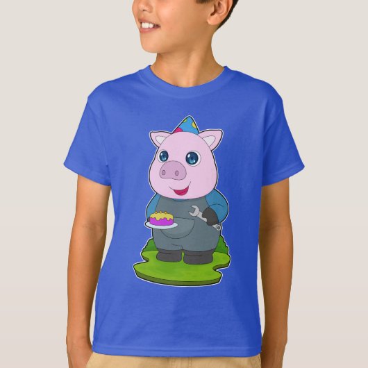 Varken Verjaardagsmachinist T-shirt (Voorkant)