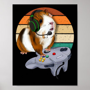 Varken Video Game Wildlife Dier Gift Guinee Pig Ga Poster
