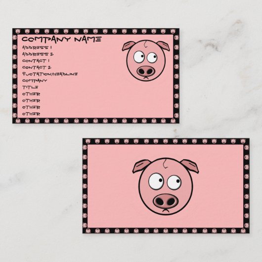 Varken Visitekaartjes (Voorkant / Achterkant)