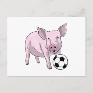 Varken Voetbalspeler Voetbal Briefkaart