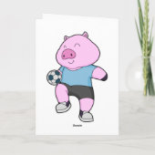 Varken Voetbalspeler Voetbal Kaart (Achterkant)
