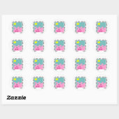 Varken zegt roze T-shirts en geschenken Ronde Sticker (Vel)
