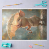 Varken zingen in de regen decoupage tissuepapier (Craft)