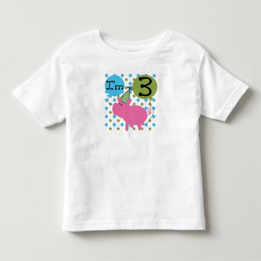 Varkens 3rd Birthday Kinder Shirts (Voorkant)
