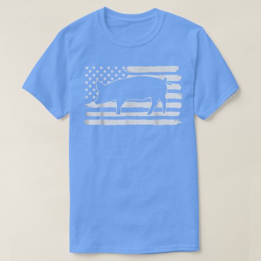 Varkens 4 juli VS vlag VS Amerika T-shirt (Design voorkant)