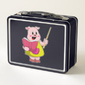 Varkens als leraar met boek (Achterkant)