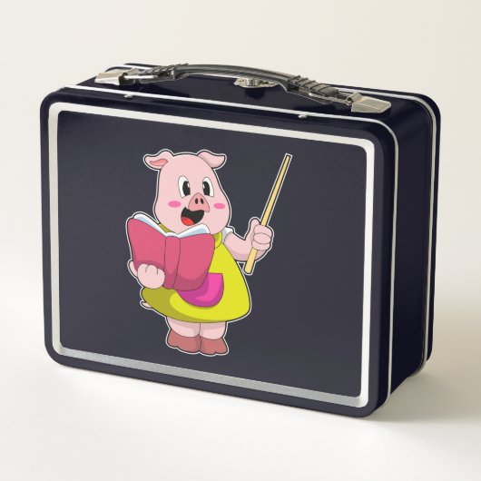 Varkens als leraar met boek (Achterkant)