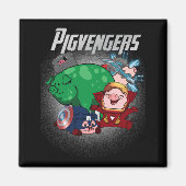 Varkens Assemble Super Animal Hero Pig Lovers Magneet (Voorkant)